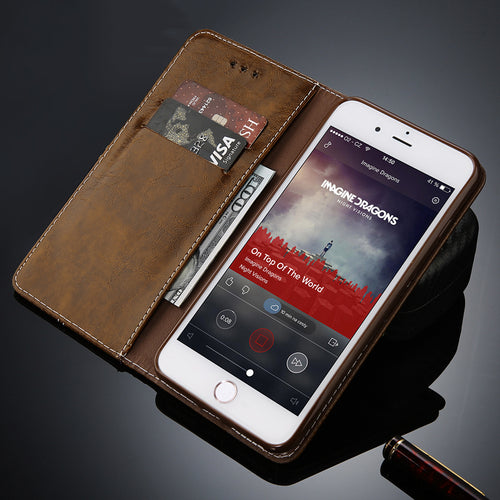 Flip Leather Phone Case Wallet Card Slots Cases Cover For iPhone